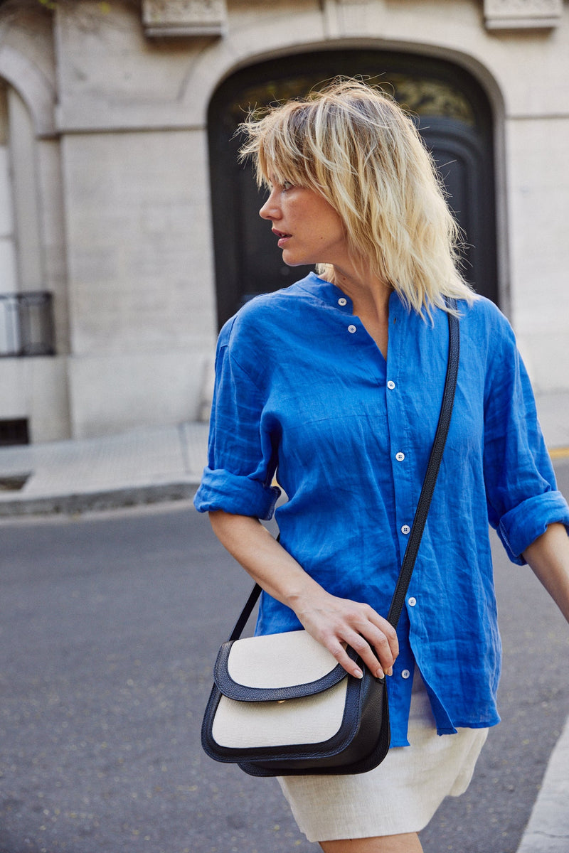 Atuel Crossbody Bag in Canvas and Leather