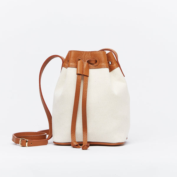 Atuel Bucket Bag in Canvas and Leather