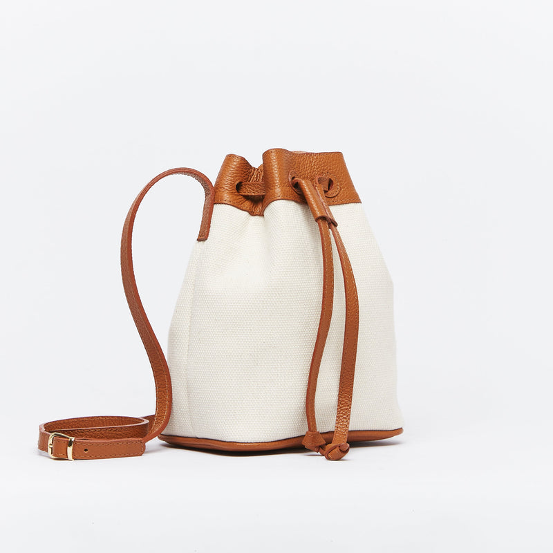 Atuel Bucket Bag in Canvas and Leather