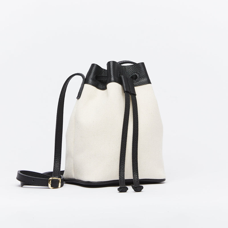 Atuel Bucket Bag in Canvas and Leather