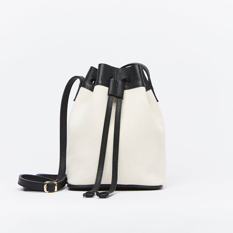 Atuel Bucket Bag in Canvas and Leather